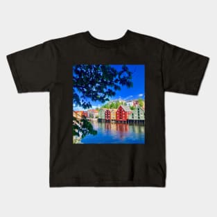 Colorful Houses in Norway Kids T-Shirt